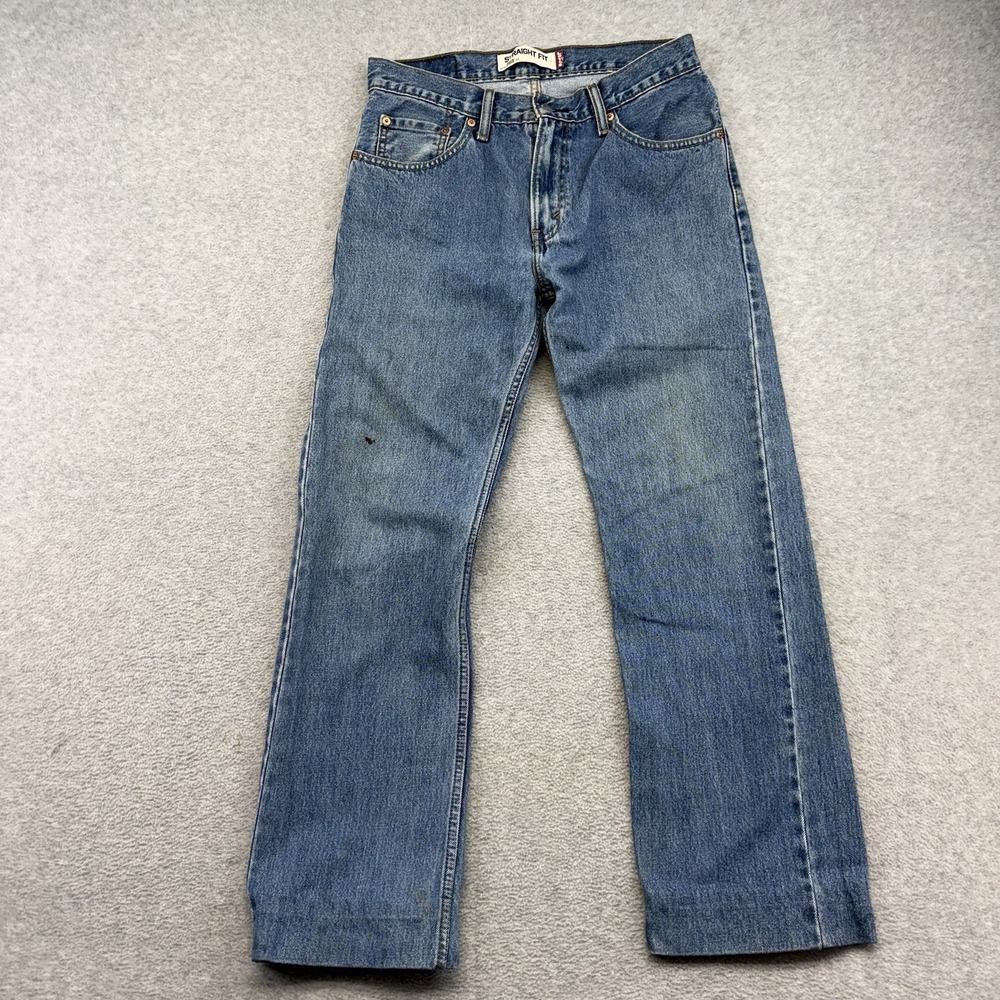 Levis 505 Regular Fit Straight Leg Jeans Mens 31x30 Medium Wash Blue y2k 00s VTG